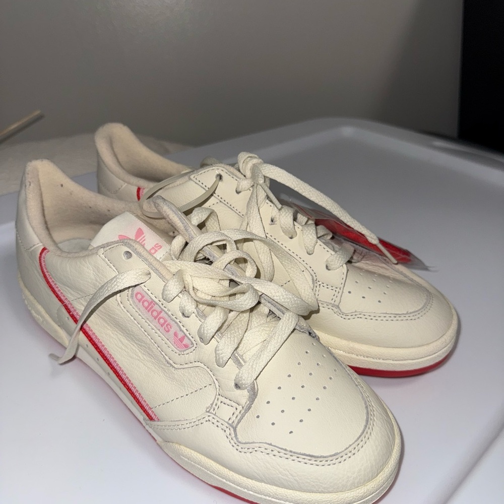 adidas Cream and Pink Ankle Boots